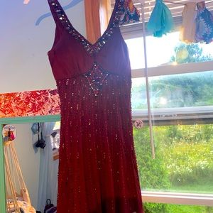SueWong Nocturne short dress size 2.   Has some beads missing but in good shape!